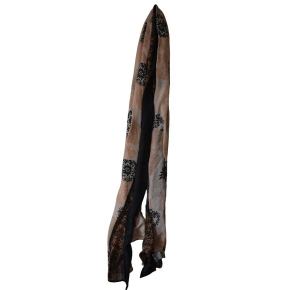 Joy Susan Gray/Peach Floral Scarf - Picture 2 of 4